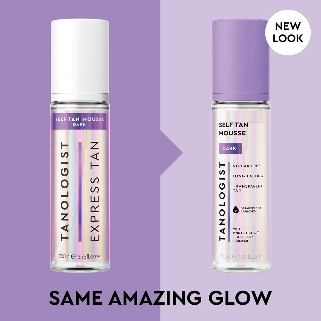 Tanologist Self Tan Mousse Dark (200 ml) Clear Self Tanning Foam For Sensitive Skin Dermatologist Approved Clean Ingredients & Vegan - New