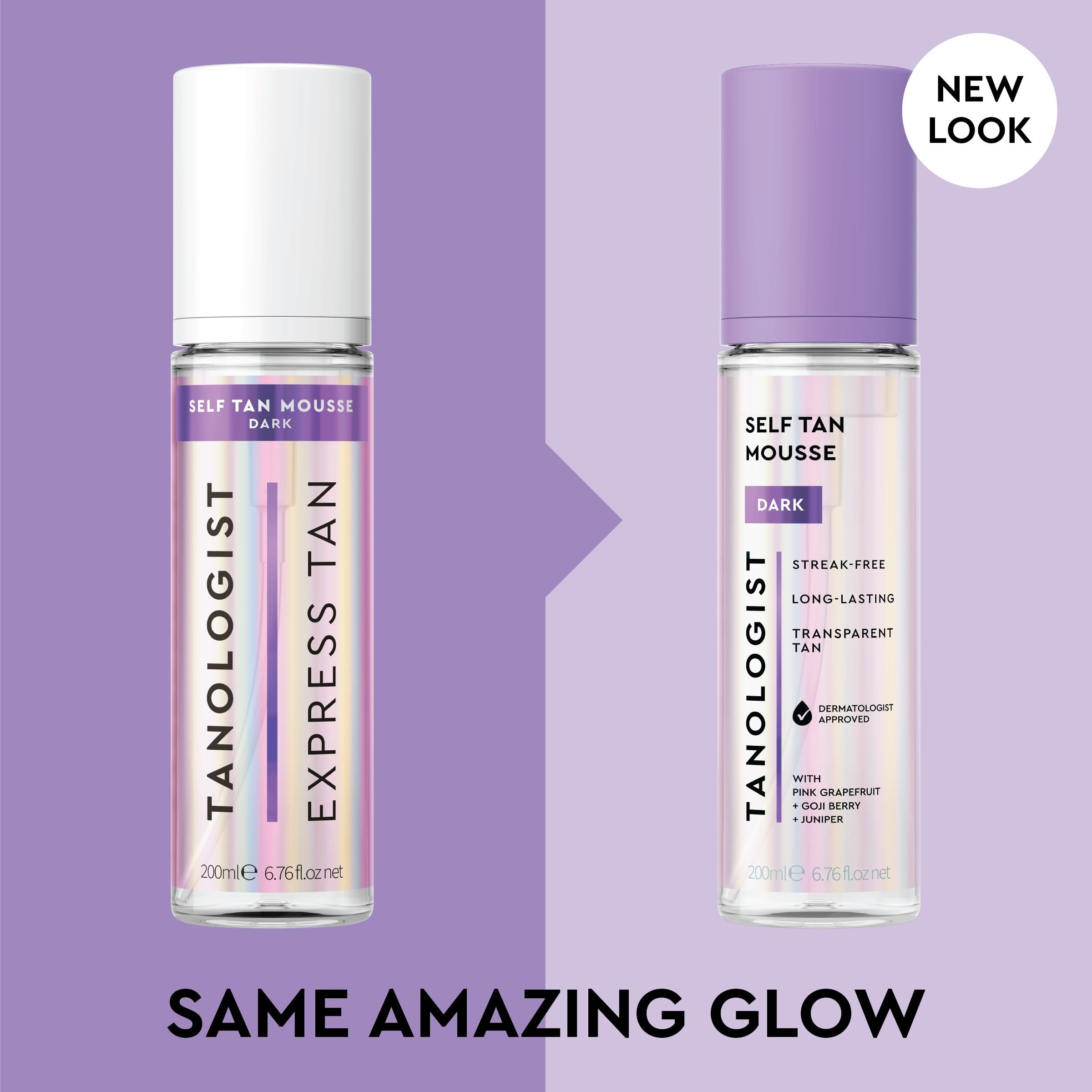 Tanologist Self Tan Mousse Dark (200 ml) Clear Self Tanning Foam For Sensitive Skin Dermatologist Approved Clean Ingredients & Vegan - New