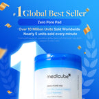 medicube Toner Pads Zero Pore Pad 2.0 for Exfoliation and Pore Care - New