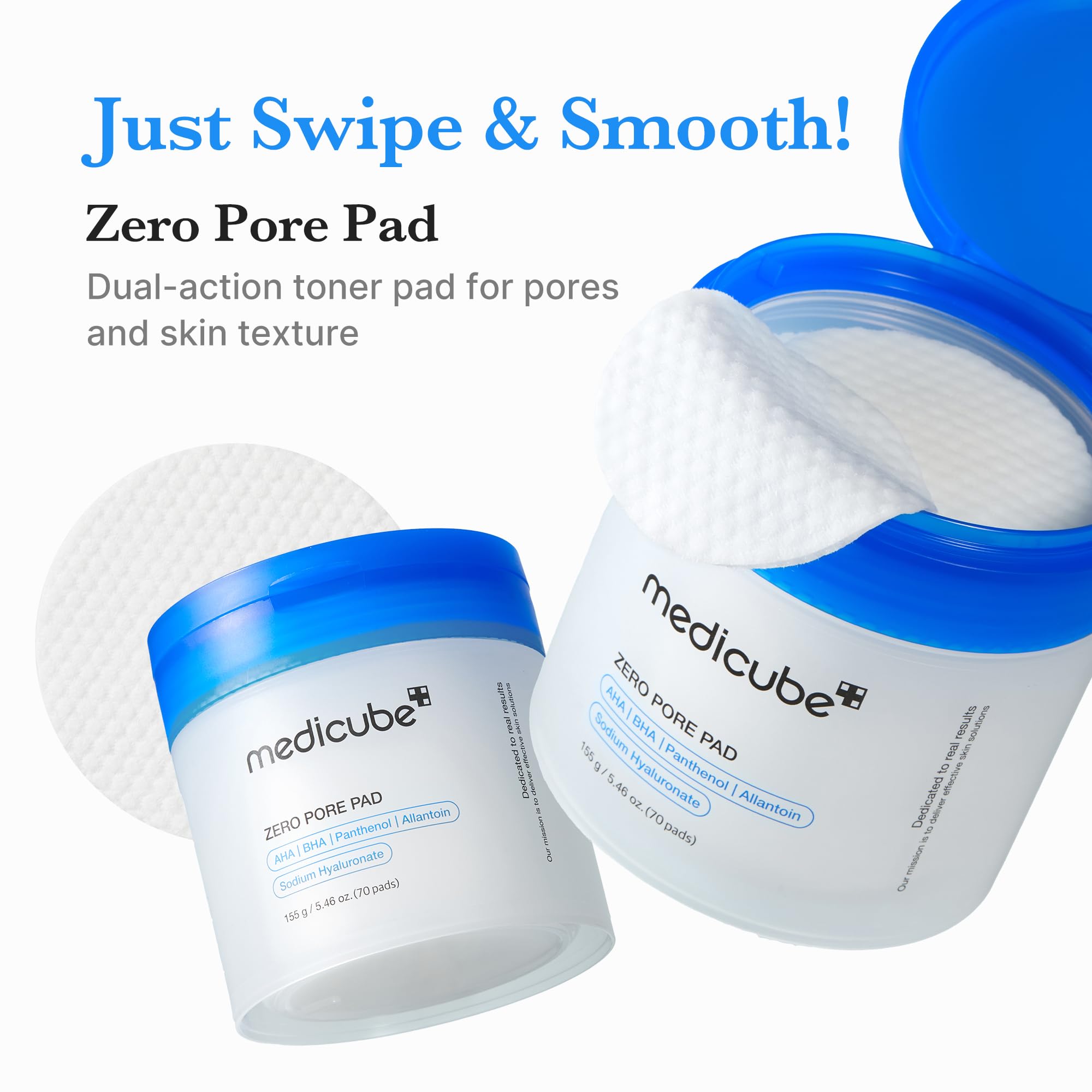 medicube Toner Pads Zero Pore Pad 2.0 for Exfoliation and Pore Care - New