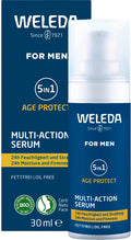 Weleda 5in1 Age Protect Multi-Action Serum Men 24h Moisturiser 30 mL Vegan - Damaged Box