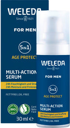 Weleda 5in1 Age Protect Multi-Action Serum Men 24h Moisturiser 30 mL Vegan - Damaged Box