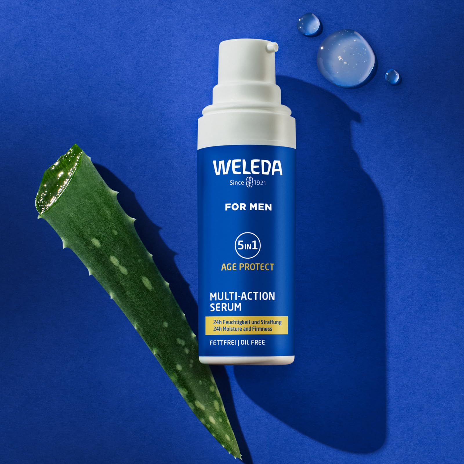 Weleda 5in1 Age Protect Multi-Action Serum Men 24h Moisturiser 30 mL Vegan - Damaged Box
