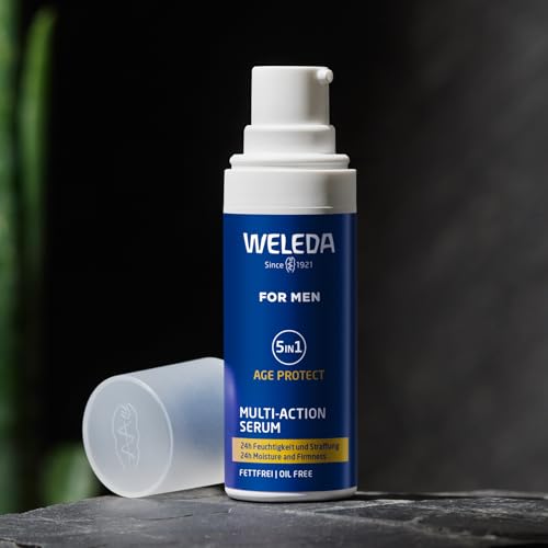 Weleda 5in1 Age Protect Multi-Action Serum Men 24h Moisturiser 30 mL Vegan - Damaged Box