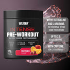 Weider Intense Pre-Workout 375g Fruit Punch - Nitric Oxide Precursors - Energy Focus Supplement - New - BBE 08/2026