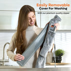 Long Hot Water Bottle with Cover - Back Neck Stomach Pain Relief - Super Soft Fur Velvet - 2L 76cm Heat Pack - Damaged Box