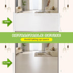 Rainberg Retractable Stair Gate - 150cm Wide 80cm Tall - Baby Pet Safety Barrier - One Hand Operated Doorway Hallway White - New