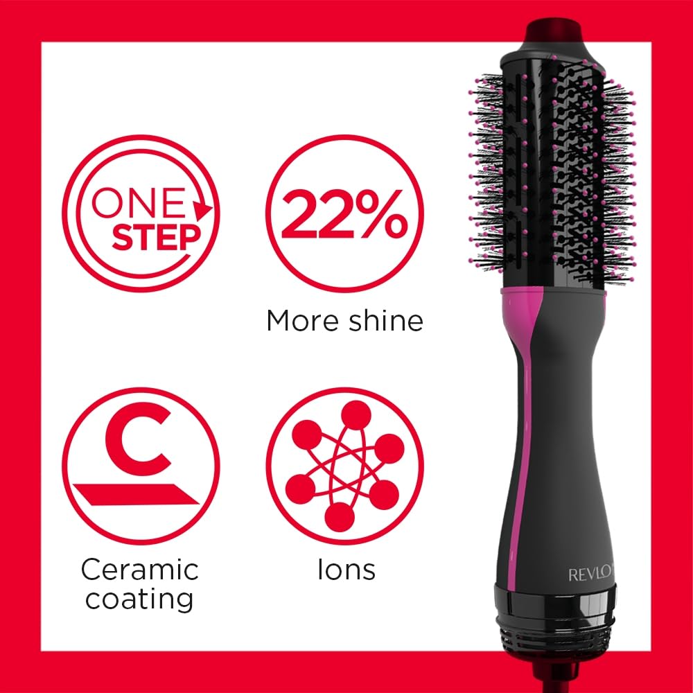 Revlon One-Step Hair Dryer & Volumiser RVDR5282UKE - 2-in-1 Ionic Ceramic Styling Tool for Mid-Short Hair - Smaller Oval Design - Damaged Box