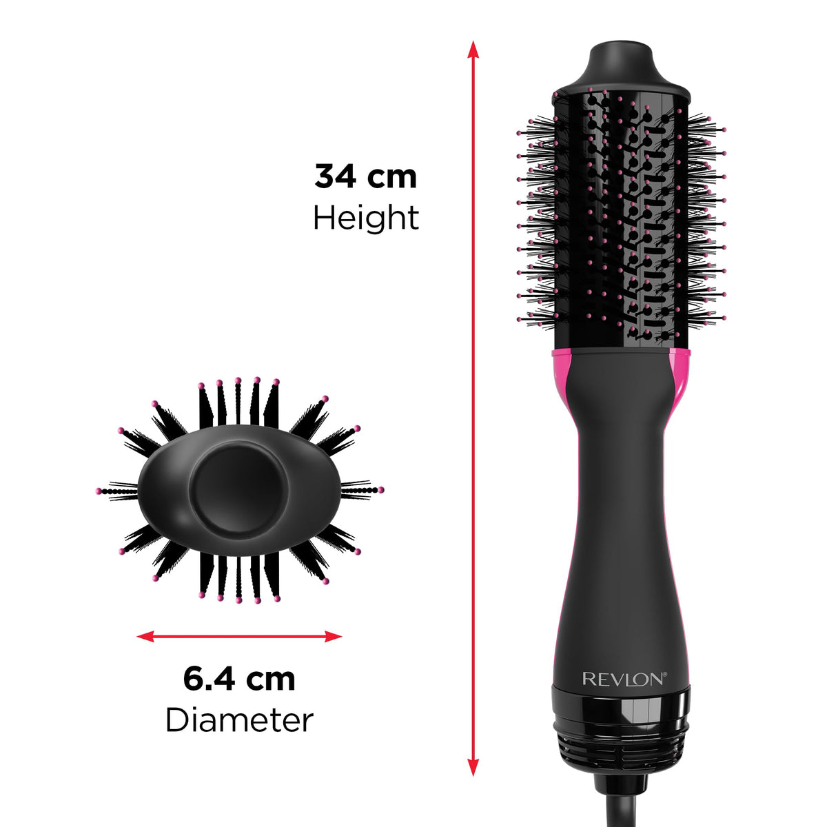 Revlon One-Step Hair Dryer & Volumiser RVDR5282UKE - 2-in-1 Ionic Ceramic Styling Tool for Mid-Short Hair - Smaller Oval Design - Damaged Box