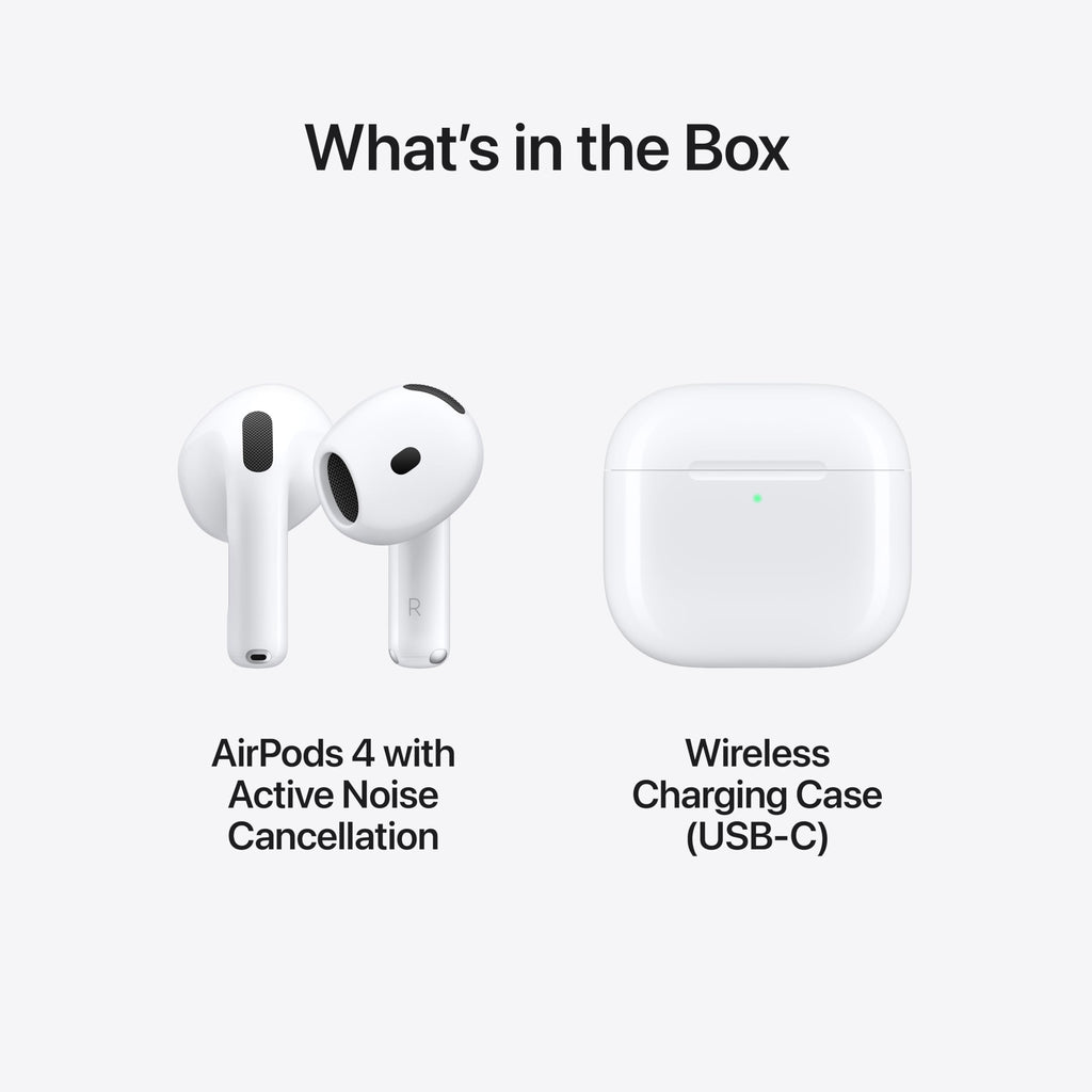 Apple AirPods 4 - Wireless Earbuds with Active Noise Cancellation - Bluetooth Headphones - Like New