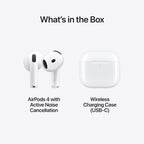 Apple AirPods 4 - Wireless Earbuds with Active Noise Cancellation - Bluetooth Headphones - Like New