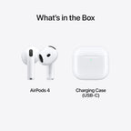Apple AirPods 4th Generation Wireless Bluetooth Earbuds - In-Ear Headphones with Charging Case - Like New