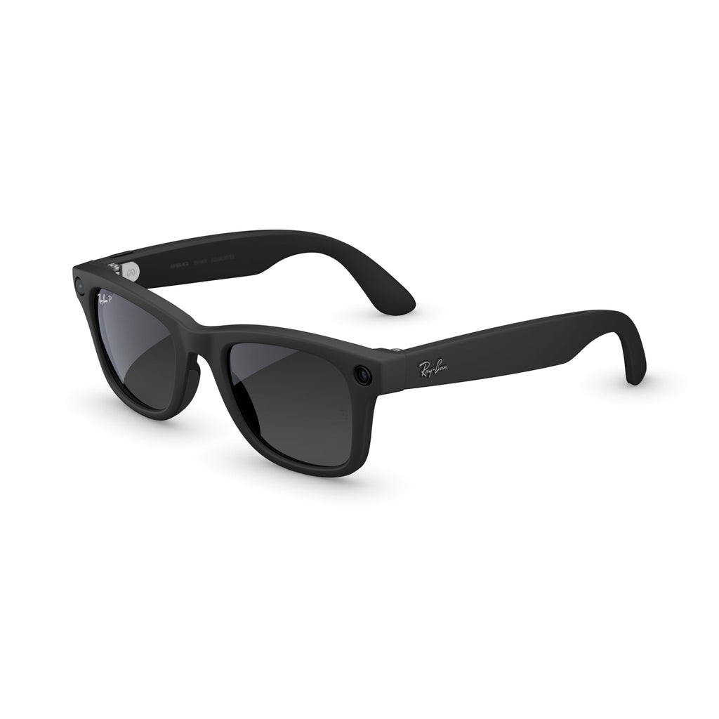 Ray-Ban Meta Gen 2 Wayfarer Smart Glasses - Matte Black Frame - Polar Gradient Graphite Lenses - Audio Camera AI - Like New