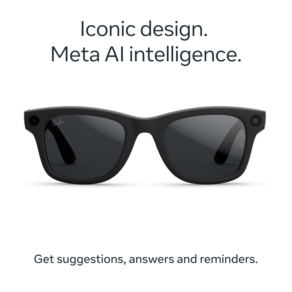 Ray-Ban Meta Gen 2 Wayfarer Smart Glasses - Matte Black Frame - Polar Gradient Graphite Lenses - Audio Camera AI - Like New