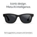 Ray-Ban Meta Gen 2 Wayfarer Smart Glasses - Matte Black Frame - Polar Gradient Graphite Lenses - Audio Camera AI - Like New