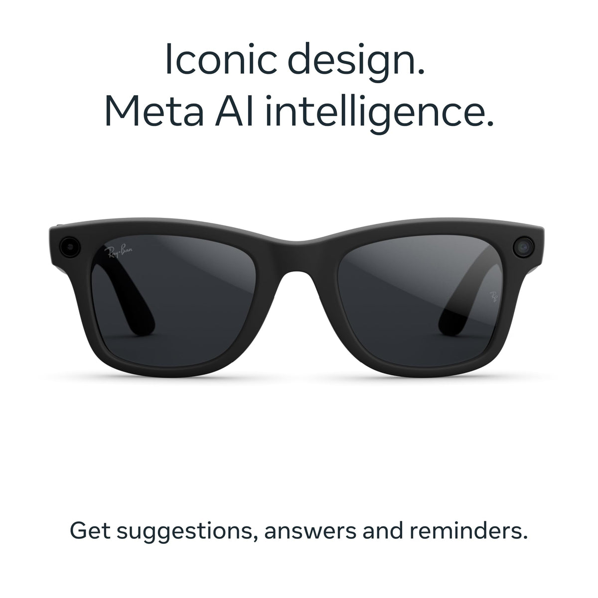 Ray-Ban Meta Gen 2 Wayfarer Smart Glasses - Matte Black Frame - Polar Gradient Graphite Lenses - Audio Camera AI - Like New