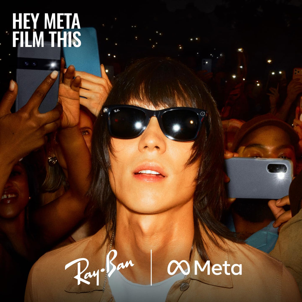 Ray-Ban Meta Gen 2 Wayfarer Smart Glasses - Matte Black Frame - Polar Gradient Graphite Lenses - Audio Camera AI - Like New