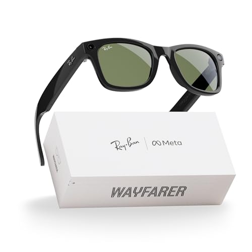 Ray-Ban Meta RW4006 Wayfarer Unisex Smart Sunglasses - Black G-Green Classic Lenses - Audio Camera AI Tech - Like New