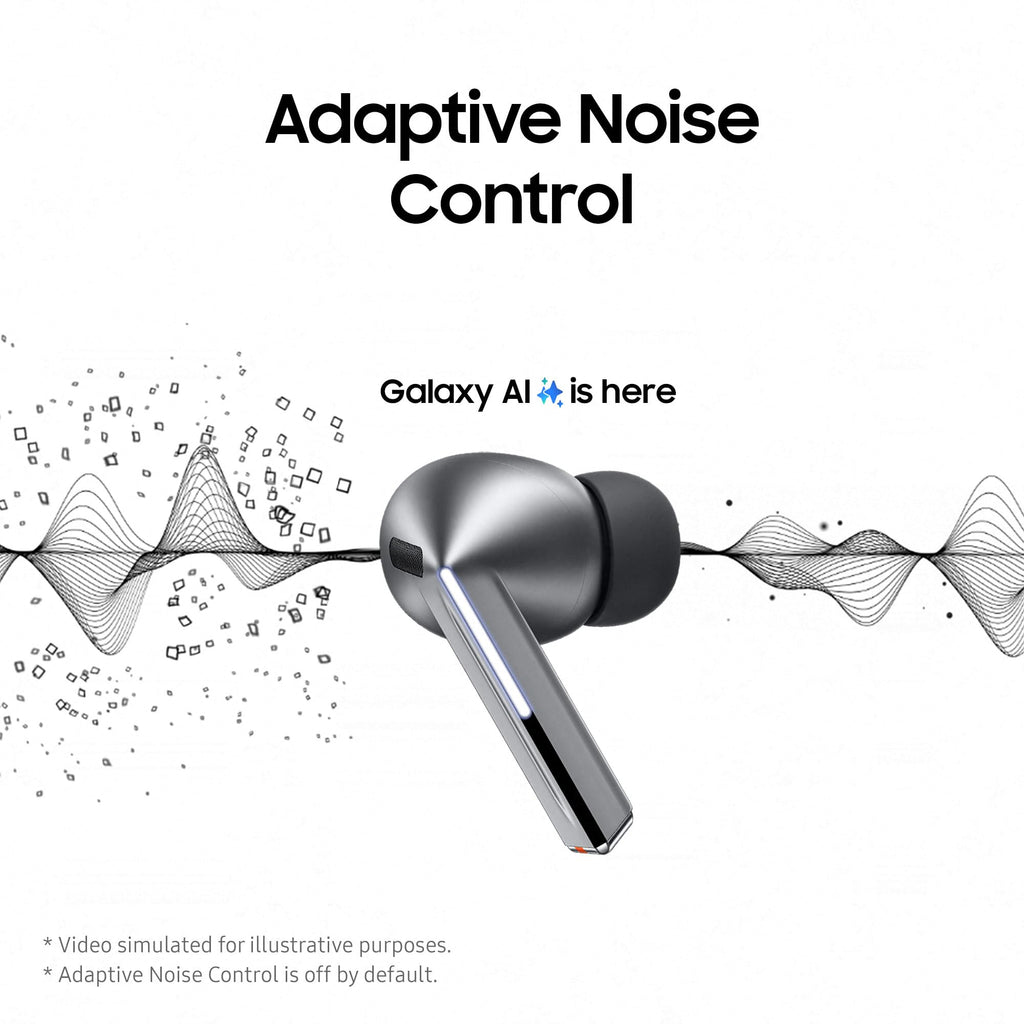 Samsung Galaxy Buds3 Pro Silver - Wireless Bluetooth Earbuds - Active Noise Cancelling Headphones - Like New