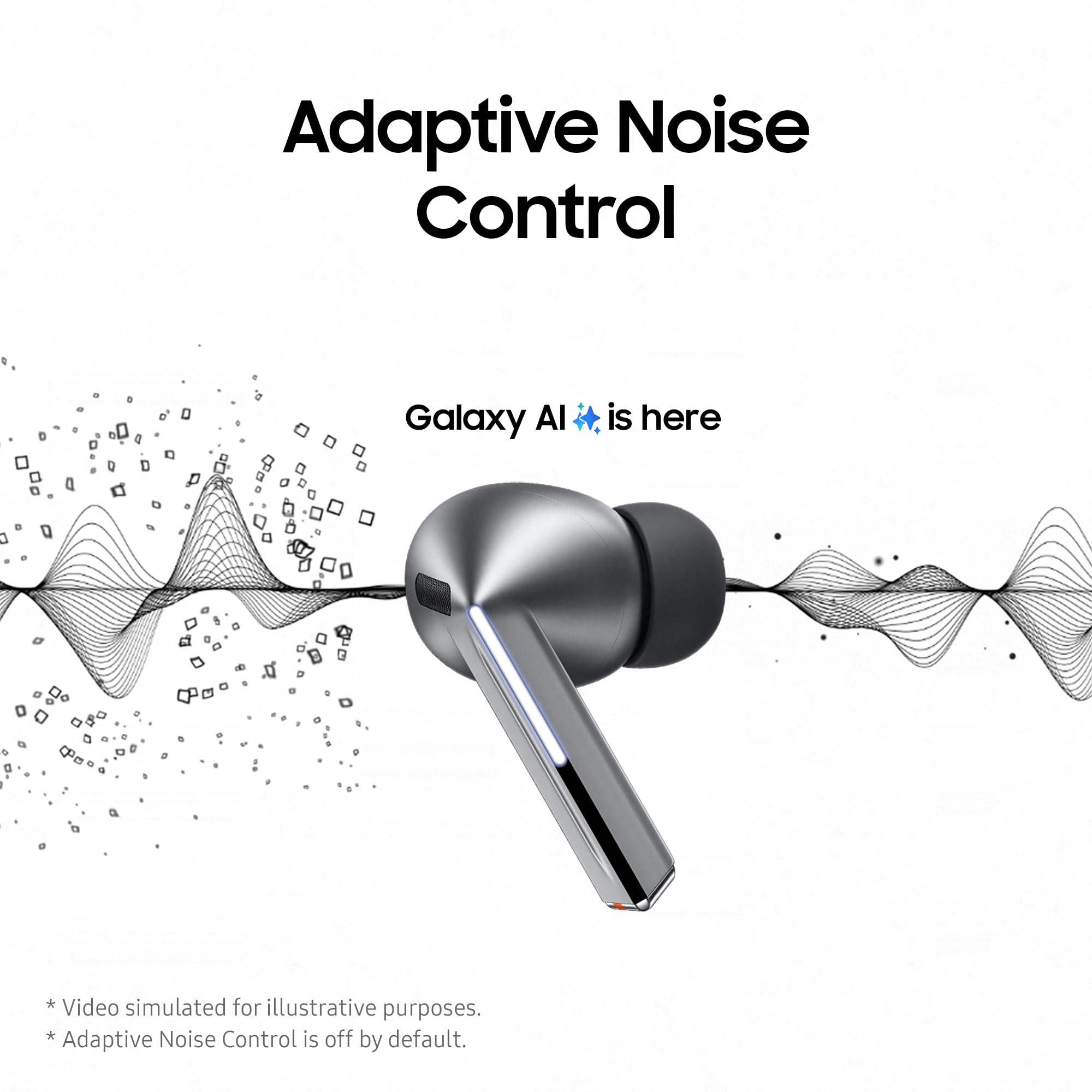 Samsung Galaxy Buds3 Pro Silver - Wireless Bluetooth Earbuds - Active Noise Cancelling Headphones - Like New