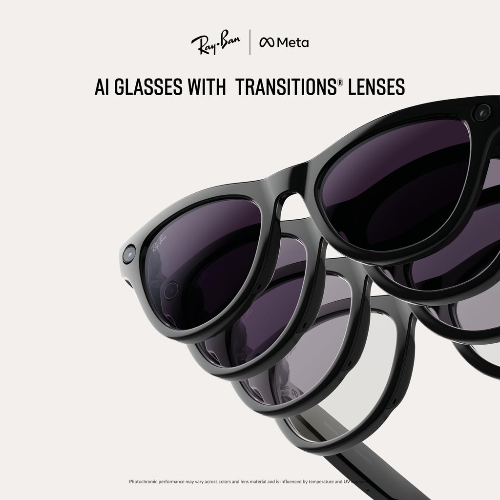 Ray-Ban Meta Smart Glasses Gen 2  - Chalky Grey Frame - Transitions Sapphire Lenses - Wearable Tech Audio Camera - Like New