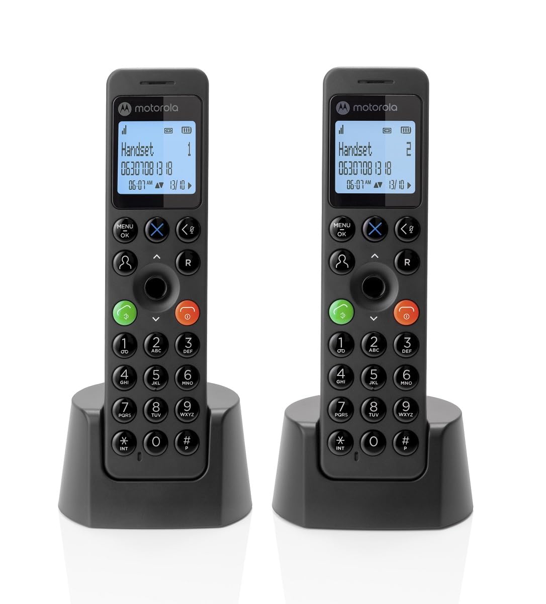 Motorola DOT211 Single Cordless DECT Phone - Home Office Landline Handset - Like New
