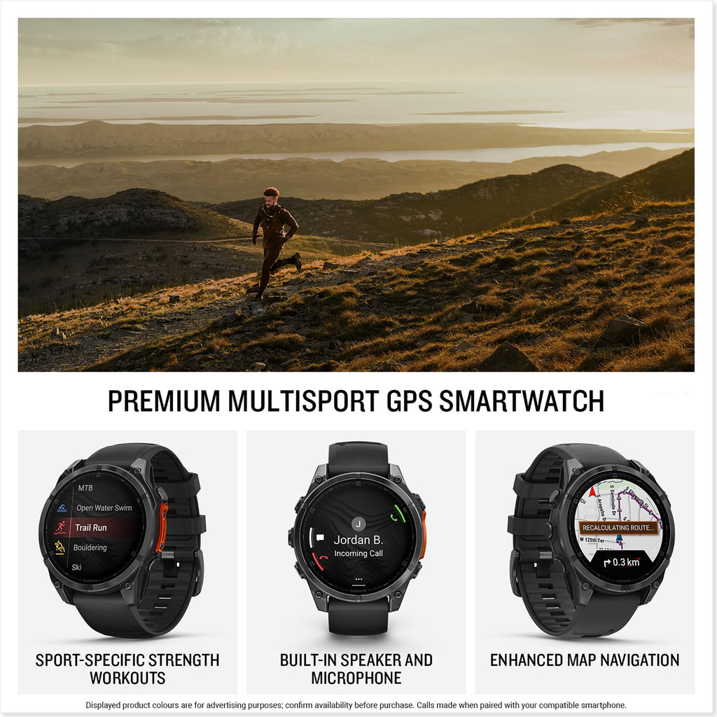 Garmin Fenix 8 Smartwatch Slate Grey 47mm GPS Multi-Sport Fitness Watch - Like New