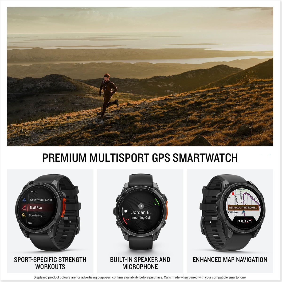 Garmin Fenix 8 Smartwatch Slate Grey 47mm GPS Multi-Sport Fitness Watch - Like New