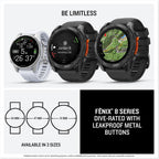 Garmin Fenix 8 Smartwatch Slate Grey 47mm GPS Multi-Sport Fitness Watch - Like New