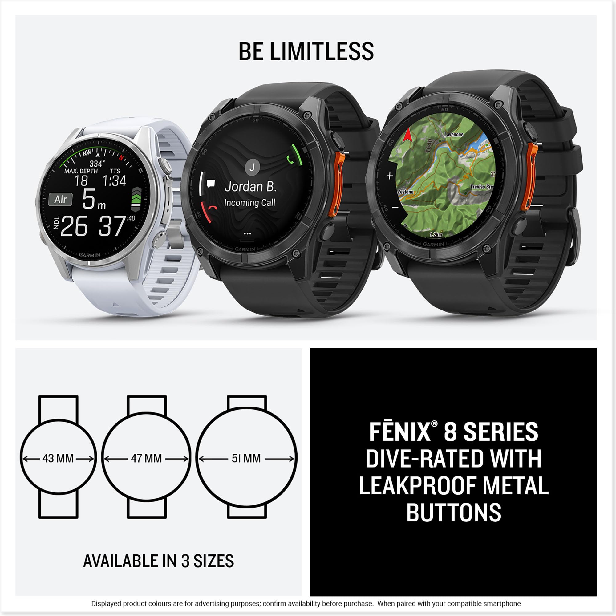 Garmin Fenix 8 Smartwatch Slate Grey 47mm GPS Multi-Sport Fitness Watch - Like New