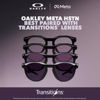 Oakley Meta Sunglasses - Black Frame - Transitions Amethyst Lenses - Photochromic Eyewear - Damaged Box