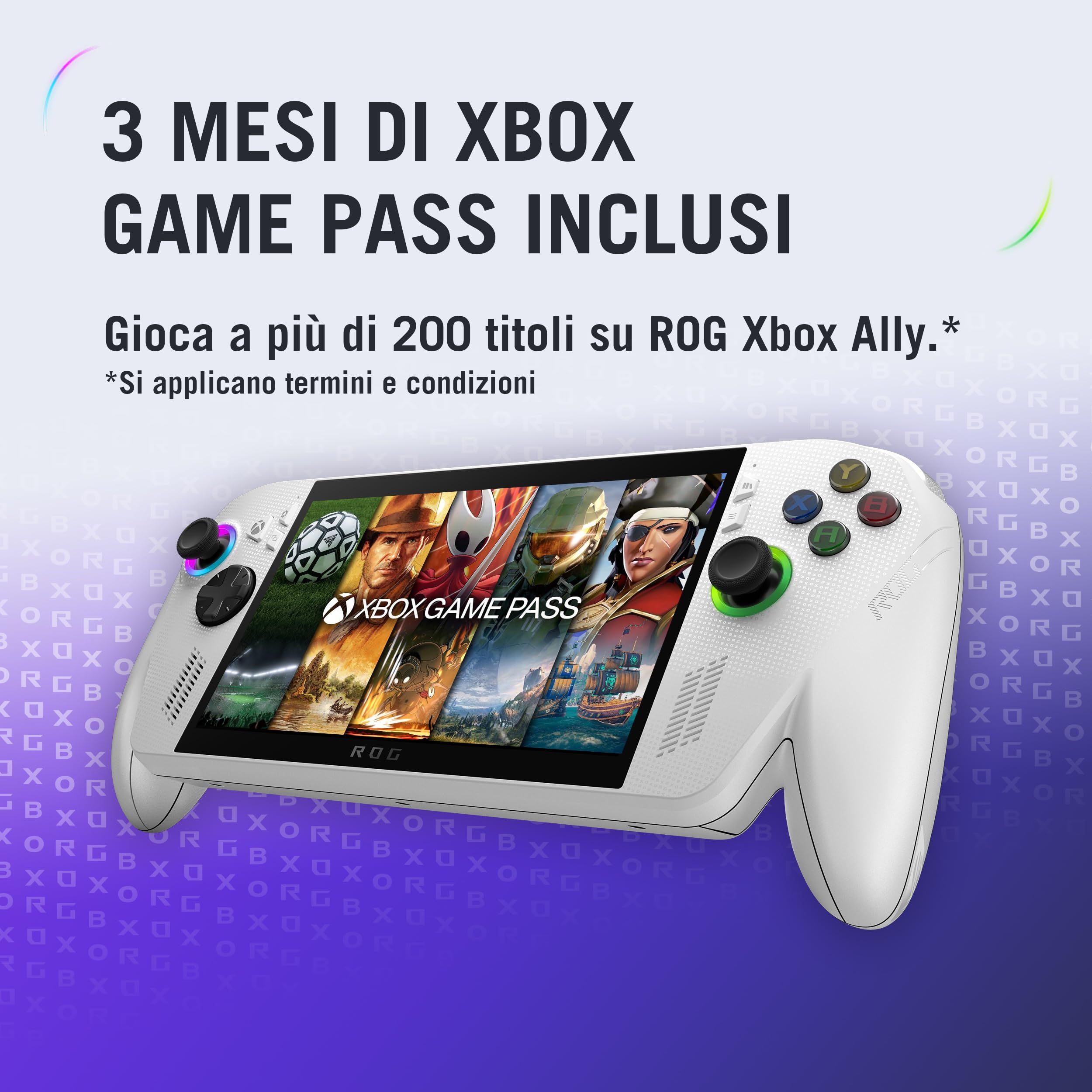 ASUS ROG Xbox Ally RC73YA, Gaming Console, 7" Glossy Touchscreen Display, 120Hz, AMD Ryzen Z2, RAM 16GB, 512GB SSD PCIE, Windows 11 Home, White - Like New