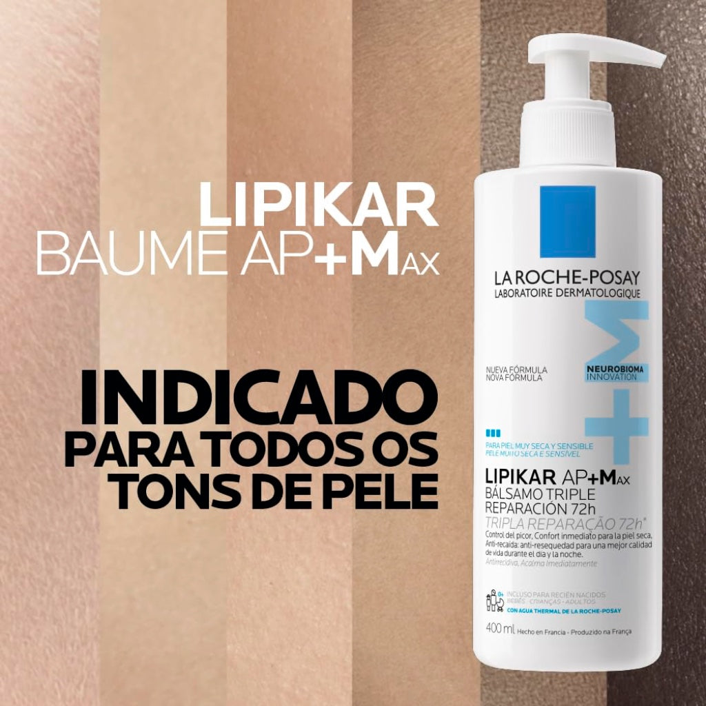 La Roche Posay LIPIKAR AP+Max Triple-Action Balm for ultra-dry to atopic eczema-prone skin 400ml - New - BBE 04/2029