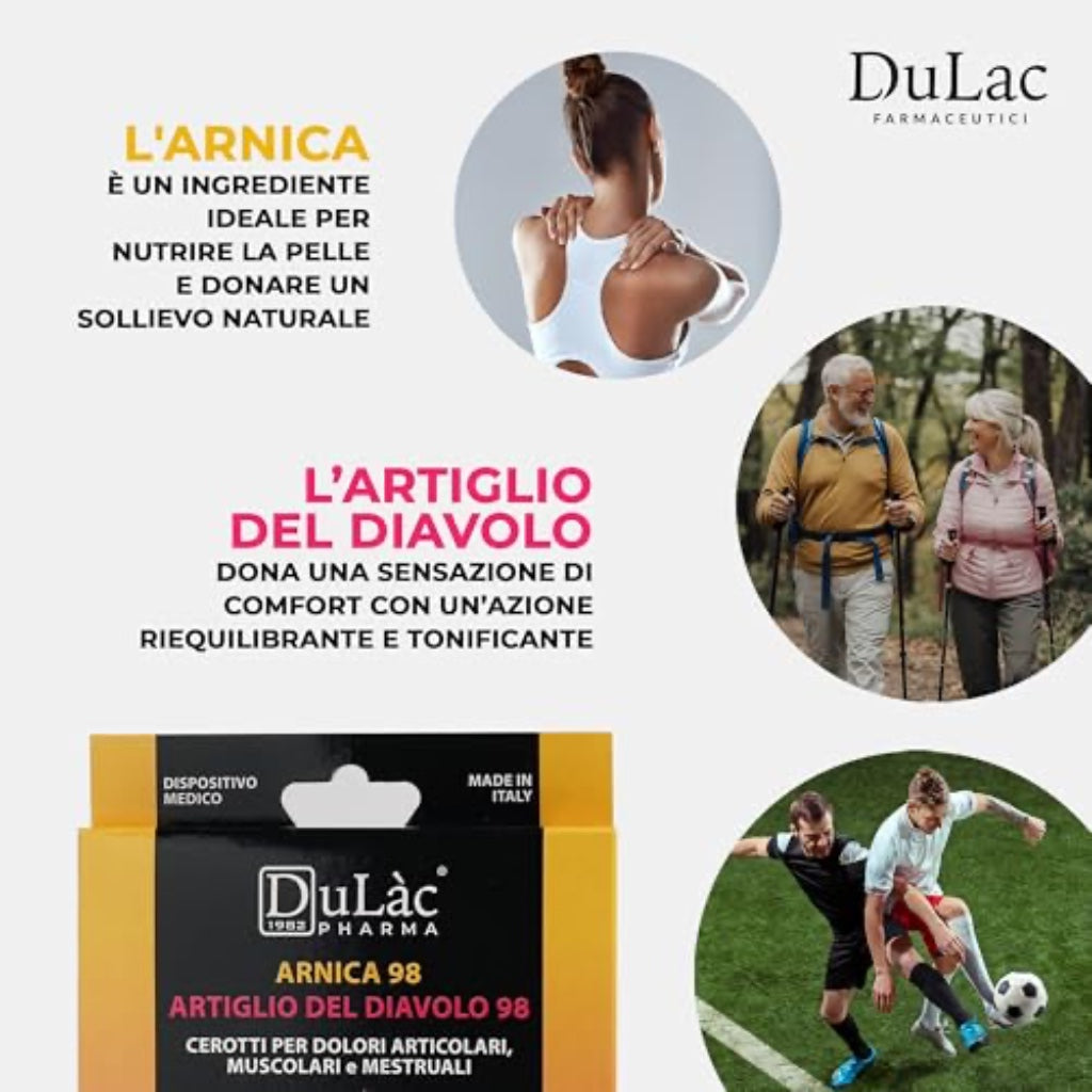 Dulac - Arnica 98 and Devil's Claw 98 Patches, 5 Pieces, Medical Device - Damaged Box