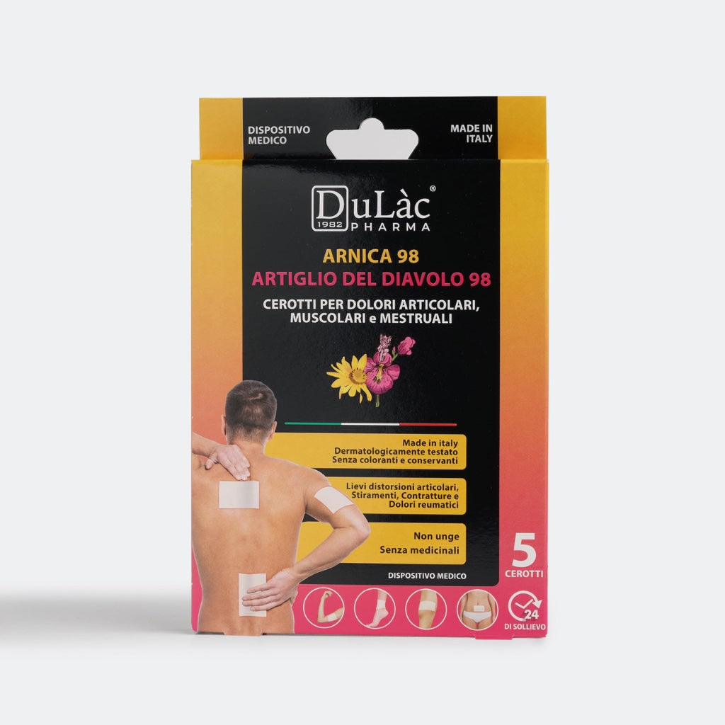 Dulac - Arnica 98 and Devil's Claw 98 Patches, 5 Pieces, Medical Device - Damaged Box