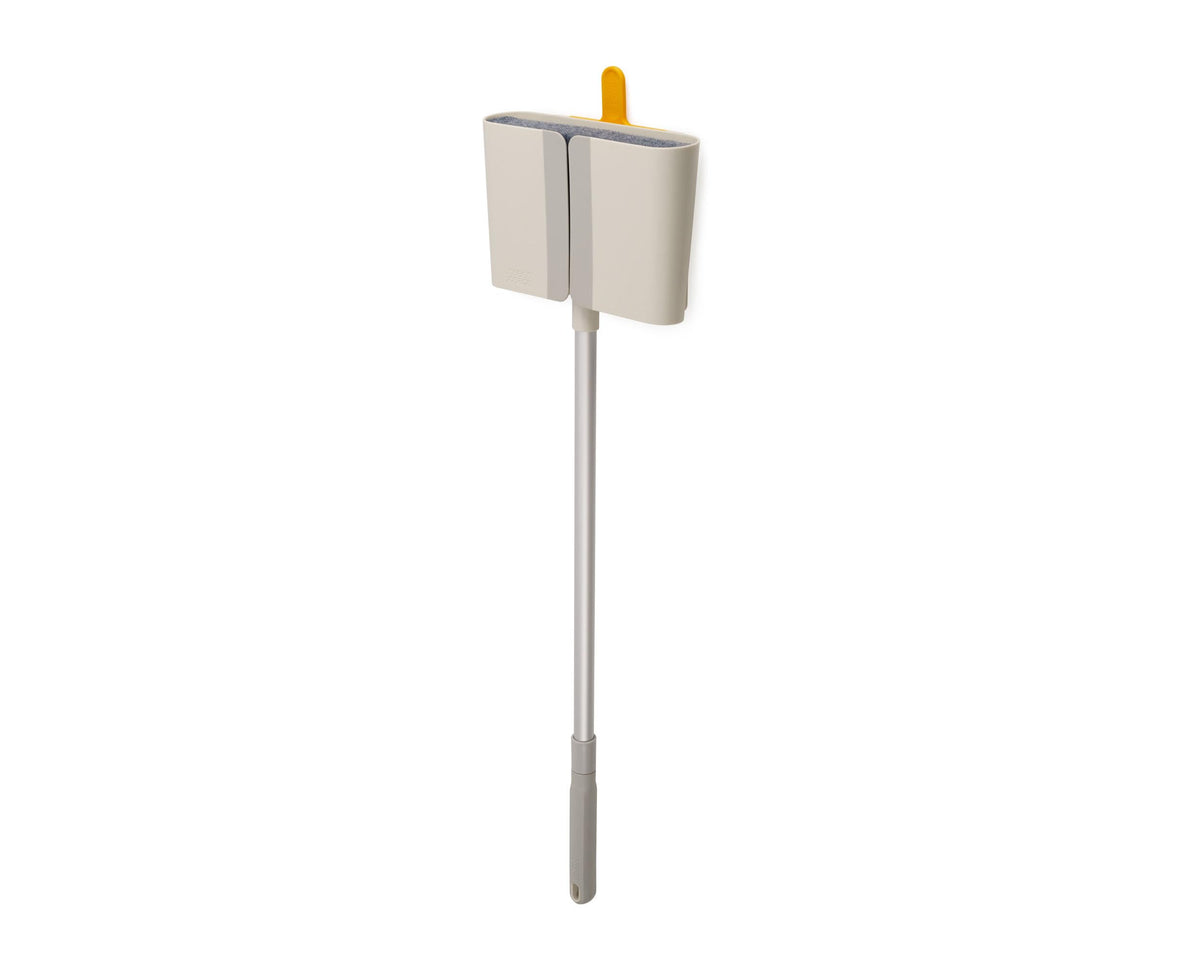 Joseph Joseph CleanTech Wall-Mounted Long Handle Broom Sweeper - Soft Bristle Floor Brush with Dust-Shield Storage & Comb - Very Good