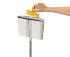 Joseph Joseph CleanTech Wall-Mounted Long Handle Broom Sweeper - Soft Bristle Floor Brush with Dust-Shield Storage & Comb - Very Good