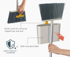 Joseph Joseph CleanTech Wall-Mounted Long Handle Broom Sweeper - Soft Bristle Floor Brush with Dust-Shield Storage & Comb - Very Good