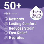 TheraTears Dry or Tired Eye Drops 50+ - Restores & Hydrates Mature Eyes - Contact Lens Friendly - 10ml - Damaged Box - BBE 08/2026