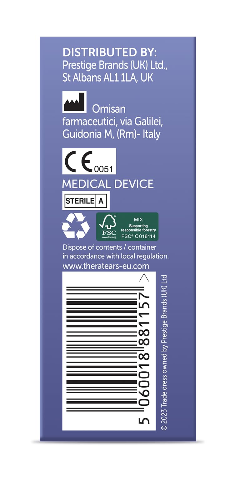 TheraTears Dry or Tired Eye Drops 50+ - Restores & Hydrates Mature Eyes - Contact Lens Friendly - 10ml - Damaged Box - BBE 08/2026