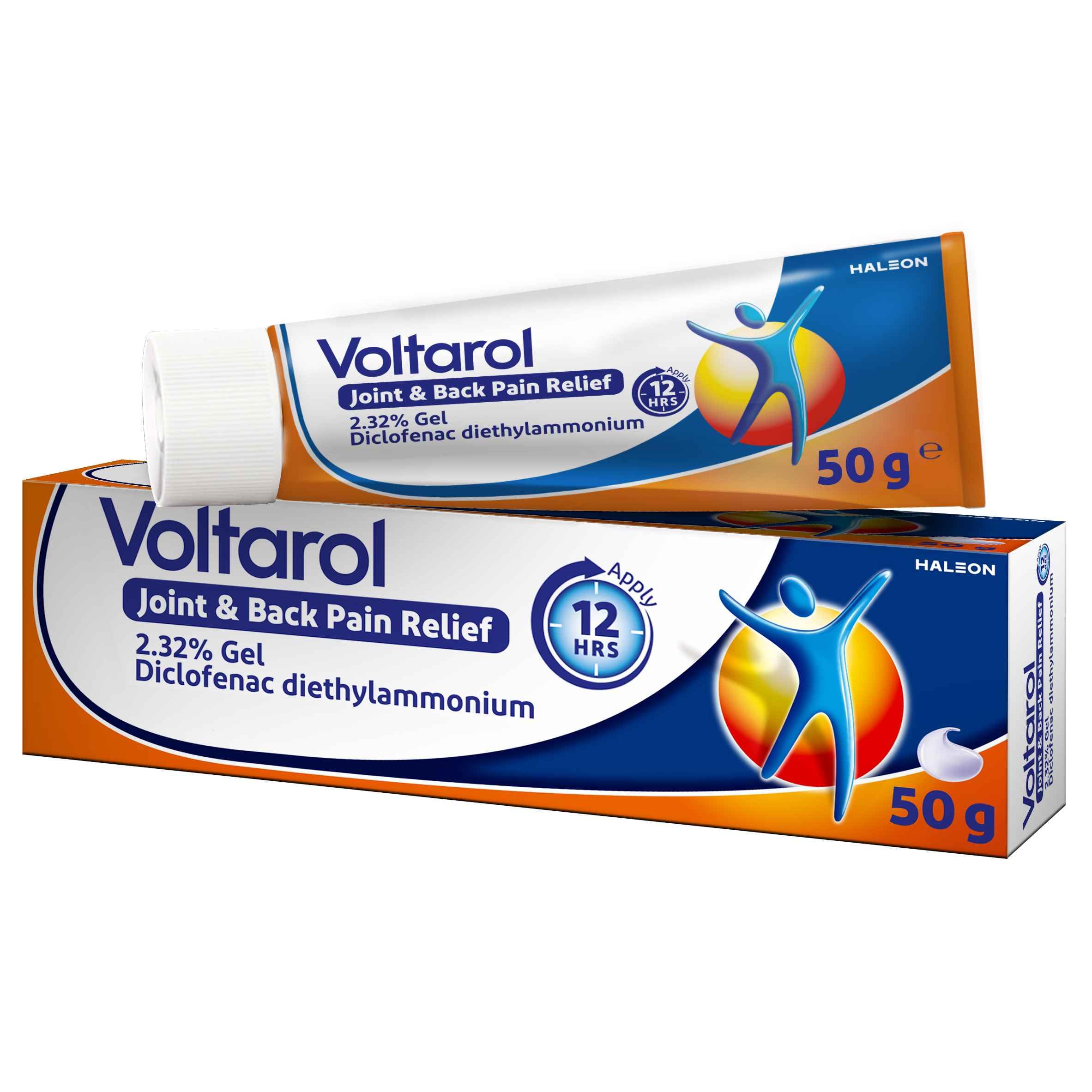 Voltarol Joint & Back Pain Relief 2.32% Gel - Max Strength Diclofenac Anti-Inflammatory for Muscles & Joints 50g - Damaged Box - BBE 03/2029