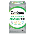 Centrum Advance 50+ Multivitamin & Mineral Tablets - Adults Over 50 - Vitamin D C Zinc - 180 Tablets - Damaged Box - BBE 12/2027