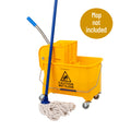 Mind Reader Mop Bucket with Wringer - 22 Qt 5.5 Gallon Yellow - Floor Cleaning Handle Wheels (Mop Not Included) - Damaged Box