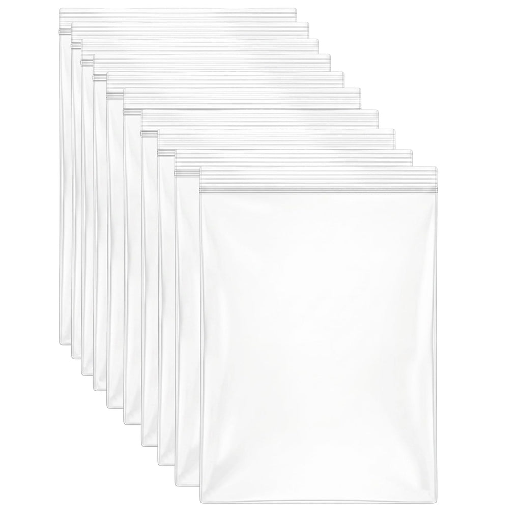 Oven Cleaner Bags - 10 Pack Reusable Oven Rack Grill Cleaning Bags 60x40cm Heavy Duty No Scrub Clear - New