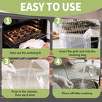 Oven Cleaner Bags - 10 Pack Reusable Oven Rack Grill Cleaning Bags 60x40cm Heavy Duty No Scrub Clear - New