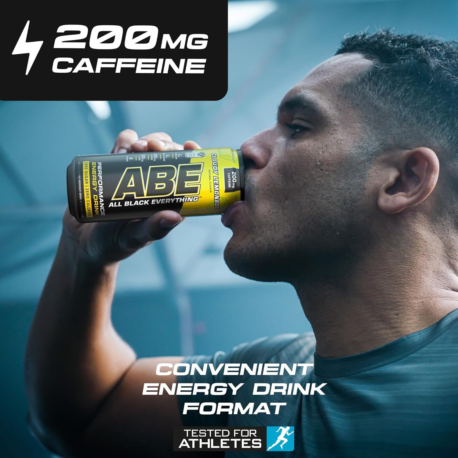 Applied Nutrition ABE Pre Workout Drink - Cloudy Lemonade - 12 Cans x 330ml - Sugar Free Carbonated Energy Beverage - Damaged Box - BBE 02/2028