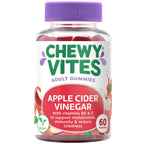 Chewy Vites Apple Cider Vinegar Gummies - 60 Vegan Vitamin C Superfoods - Real Fruit Juice 500mg ACV - New - BBE 09/2026