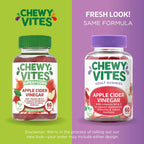 Chewy Vites Apple Cider Vinegar Gummies - 60 Vegan Vitamin C Superfoods - Real Fruit Juice 500mg ACV - New - BBE 09/2026