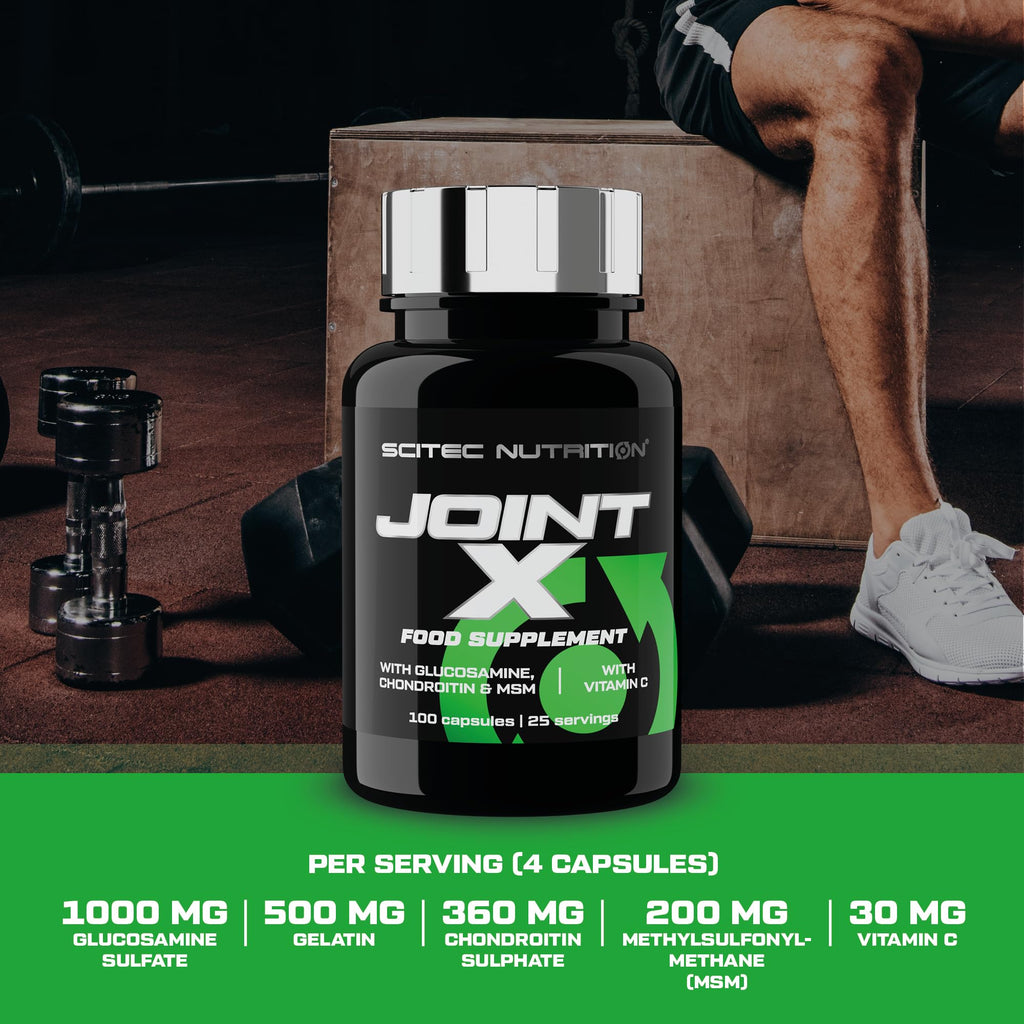 Scitec Nutrition Joint-X Food Supplement Capsules - Glucosamine, Chondroitin, MSM, Vitamin C - 100 Caps - New - BBE 09/2028