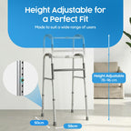 Eazy Folding Walking Frame  Without Wheels - Adjustable Walker - Lightweight Portable Mobility Aid for Seniors Disabled Adults - Very Good
